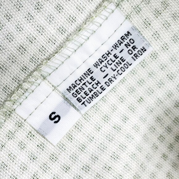 Vintage Boho Neutral Gingham Green Floral Cropped Overalls Romper Small / 5 - 6 - Picture 7 of 14